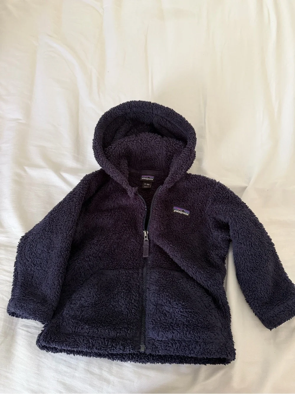 Patagonia Baby Navy Blue Fleece Full Zip Jacket size 12-18months